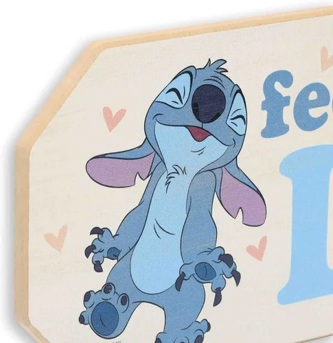 Vista 4 de Open Road Brands Disney Lilo and Stitch Feel the Love - Decoración de pared Agua/Crema