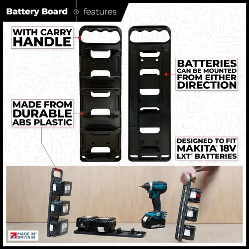 Vista 6 de StealthMounts Soporte de batería compatible con baterías Makita LXT de 18 V con mango Fabricado en el Reino Unido