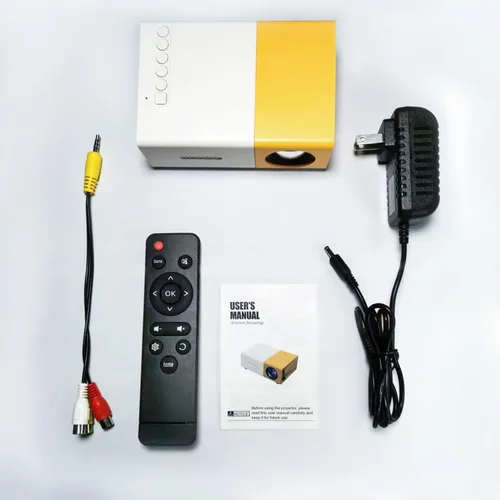 Vista 2 de Mini proyectores portátiles LED micro proyector 1080P proyector de teatro para reuniones en casa (versión actualizada más reciente)