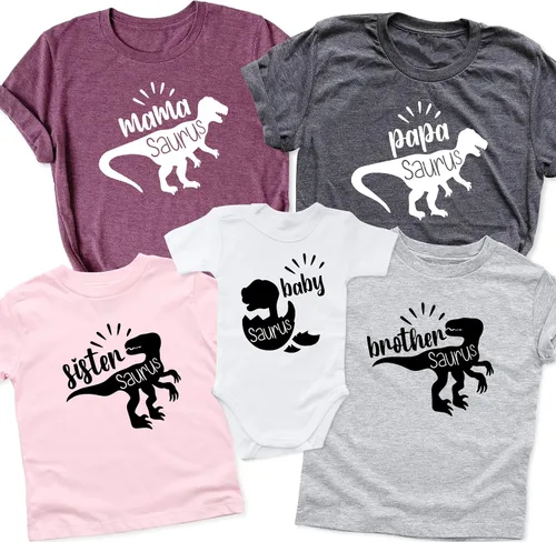 Vista 9 de Sister Saurus Shirt, Brother Saurus Shirt, Funny Kids Dinosaur T-Shirts, Youth Sistersaurus Shirt, Brothersaurus Shirt, New Sister Shirt, New