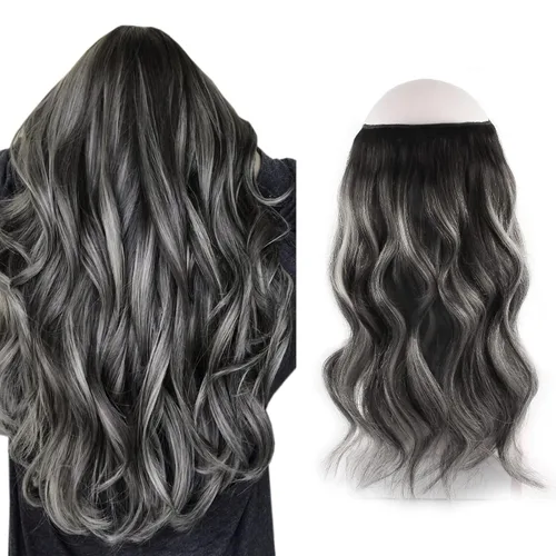 Vista 27 de Sassina Extensiones de Cabello con Alambre Invisible Cabello Humano Real con Alambre Transparente Tamaño Ajustable Clips Seguros Naturales Liso