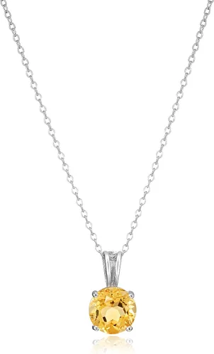 Vista 18 de Amazon Essentials Collar con colgante de piedra natal de corte redondo de plata de ley de 18 pulgadas (anteriormente colección Amazon)