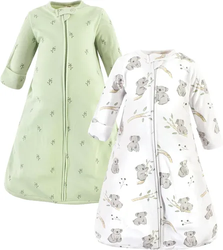 Vista 34 de Hudson Baby Saco de dormir unisex de algodón con manga larga para bebé, saco, manta