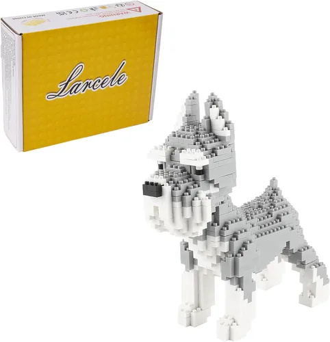 Vista 10 de Larcele Juego de Bloques de Construcción de Perro Micro, Kit de Ladrillos de Juguete de Construcción Mini para Mascotas, 950 Piezas KLJM-02