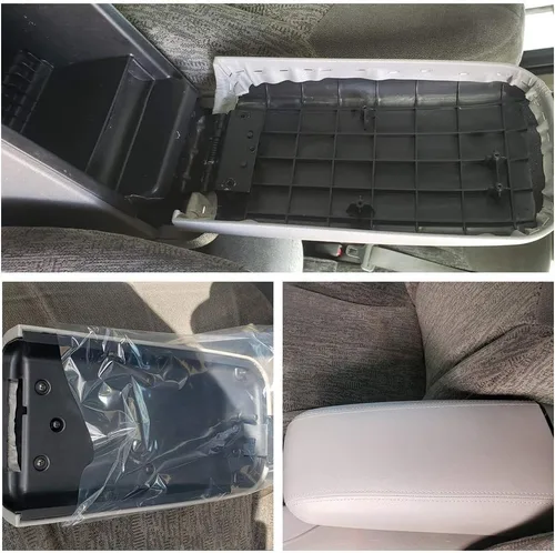 Vista 3 de Kit de cubierta de reposabrazos de tapa de consola central con pestillo compatible con Chevy Trailblazer GMC Envoy, Buick Rainer Isuzu Ascender SAAB