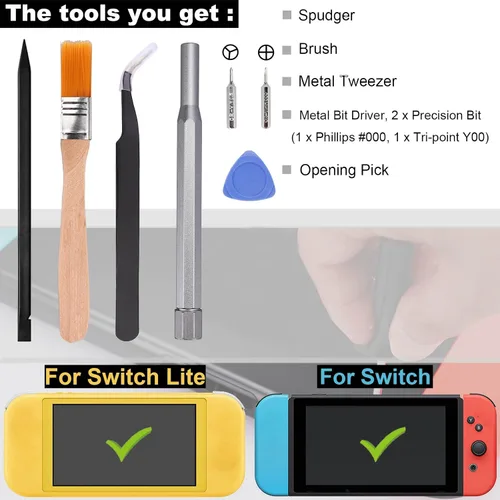 Vista 4 de Paquete de 3 puertos de carga de repuesto para Nintendo Switch Lite, USB C Type-C SYNC y conector de enchufe de carga de repuesto para NS Lite
