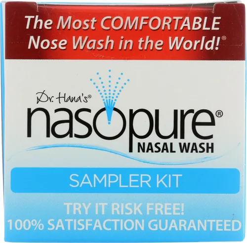 Vista 4 de Dr. Hana's Nasopure The"Nicer Neti Pot" Paquetes de sal tamponada Alivio de alergias y congestiones, lavado nasal, NASO002, 1
