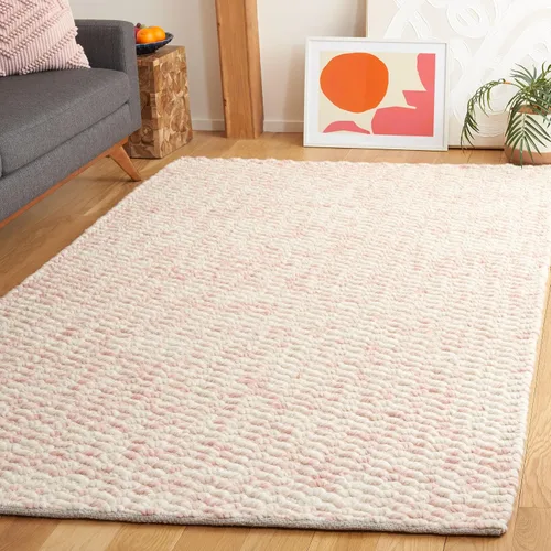 Vista 6 de SAFAVIEH Natura Collection - Alfombra de pasillo de 8 pies, color beige y marfil, diseño moderno, ideal para zonas de alto tráfico en pasillo, baño
