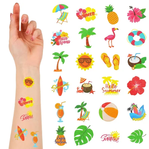 Vista 11 de Landhoow 240 tatuajes religiosos cristianos temporales para niños, tatuajes faciales con brillantina, calcomanías para el cuerpo, accesorio