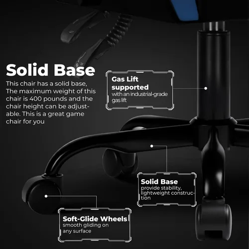 Vista 5 de GTPLAYER Silla Gaming, Sillas de Videojuegos Estilo Racing Sillas de Juegos de PC para Adultos - Respaldo Alto Acolchado Ergonómico Reclinable Silla