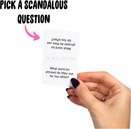 Vista 4 de Mean Girls Burn Book - Juego de cartas para fiesta, juego de mesa familiar basado en la película de comedia, para adultos y adolescentes a partir