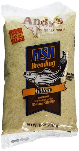 Vista 2 de Andy's Seasoning Empanado de pescado - Paquete de 3 (1 ea rojo, 1 amarillo ea, 1 cajún)