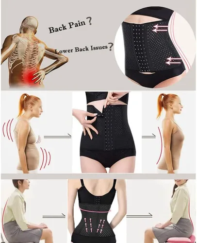 Vista 7 de Entrenador de cintura Cincher Body Shaper Sport Entrenamiento para reloj de arena 6 unids Hueso de acero más alta compresión