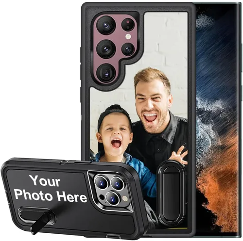 Vista 16 de Funda de teléfono personalizada para Samsung Galaxy S22 5G, funda con soporte incorporado/función atril, cubierta de protección resistente a