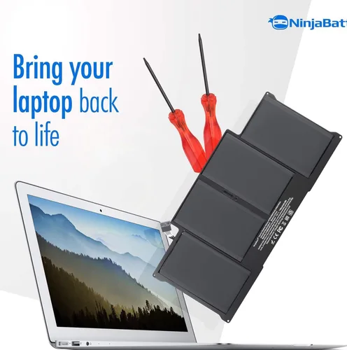 Vista 6 de NinjaBatt Batería A1466 para Apple MacBook Air de 13 ″ (mediados de 2012, mediados de 2013, principios de 2014, principios de 2015, 2017) A1369