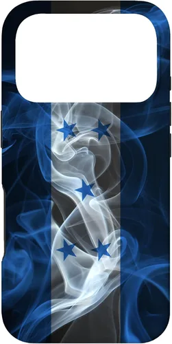Vista 30 de iPhone 16 Smoky Honduras Flag - Funda de orgullo hondureño estilo humo