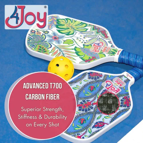 Vista 3 de 4Joy Pickleball Paddle Serie Amp4 – T700 de fibra de carbono Pickleball sin palas – Raquetas profesionales de pickleball para mujeres y hombres