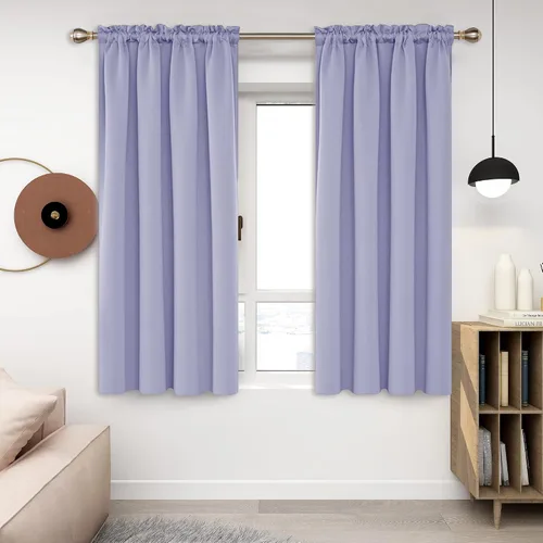 Vista 193 de Deconovo Cortinas opacas, aislamiento térmico, dobladillo para barra, reducción de ruido, certificado Oeko-TEX, cortinas de oscurecimiento