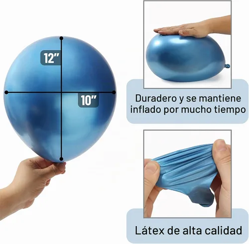 Vista 3 de Mr. Pen - Globos metálicos, 12 pulgadas, paquete de 54, 9