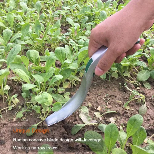Vista 3 de Herramientas de aluminio de una sola pieza, herramienta de desmalezadora de jardín de mano, mango ergonómico, la mejor herramienta de deshierbe
