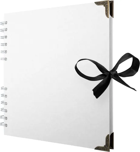 Vista 11 de Bstorify - Álbumes de fotos cuadrados de 36 páginas de 18 x 18 cm, papel kraft negro grueso, 250 g/m², libro de recuerdos, cierre de cinta, ideal