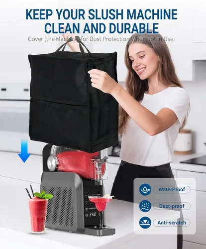 Vista 3 de Cubierta antipolvo para máquina de granizado, bolsa de transporte, resistente al calor, impermeable y a prueba de polvo, material de nailon 600D
