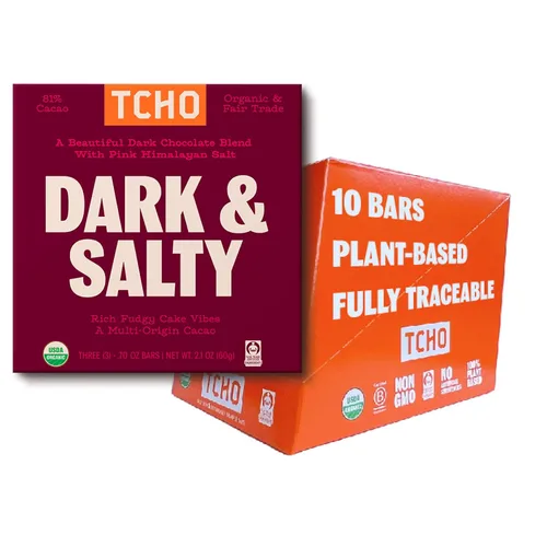 Vista 9 de TCHO Aww Nuts! Barras de chocolate negro 75% (paquete de 3) A base de plantas, orgánicas y de comercio justo, sin OMG, sin lácteos, veganas, sin