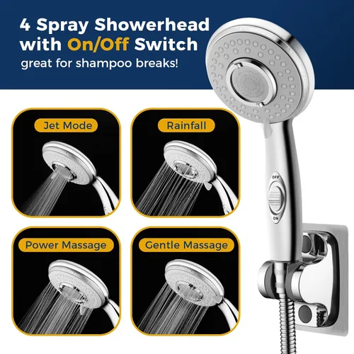 Vista 3 de KLLEYNA - Grifo de fregadero para lavado de pelo, accesorio para cabezal de regadera para bañera con 5 adaptadores, rociador de fregadero