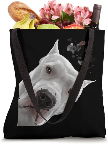 Vista 4 de Funny Curious Dog Dogo Argentino Bolsa Tote