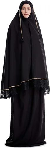 Vista 2 de Conjunto de dos piezas de Hijab Thobe Abaya de cubierta completa para mujer musulmana
