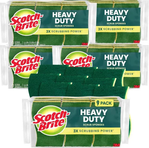 Vista 11 de Scotch-Brite - Esponja resistente para restregar, 9 esponjas de cocina diseñadas para las tareas difíciles en la cocina que duran 3 veces más*
