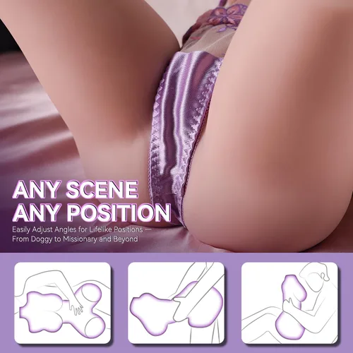 Vista 4 de Muñeca sexual realista realista de 22 libras para hombres, juguetes sexuales masculinos de tamaño real, torso flexible femenino con pechos grandes