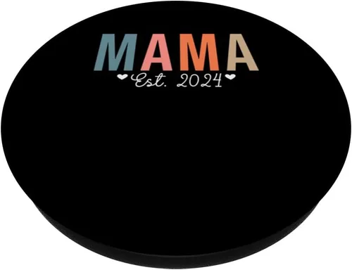 Vista 2 de Mama Est 2024 Promoted to Mommy Mother's Day Mom 2024 PopSockets Standard PopGrip