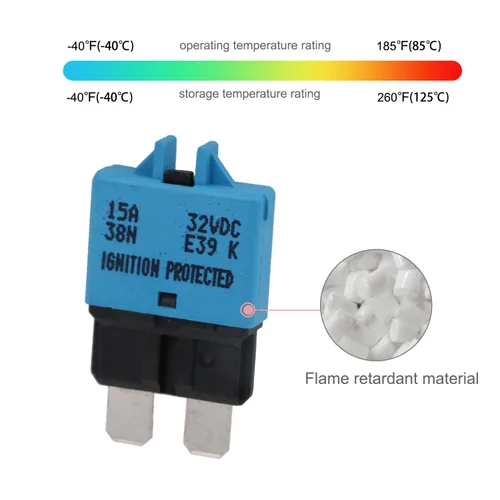 Vista 4 de Disyuntor de fusibles de reinicio manual de 12 V, 24 V, 3 A, ATO/ATC de perfil bajo – UL – Disyuntores reiniciables tipo 3 amperios, kit de fusibles