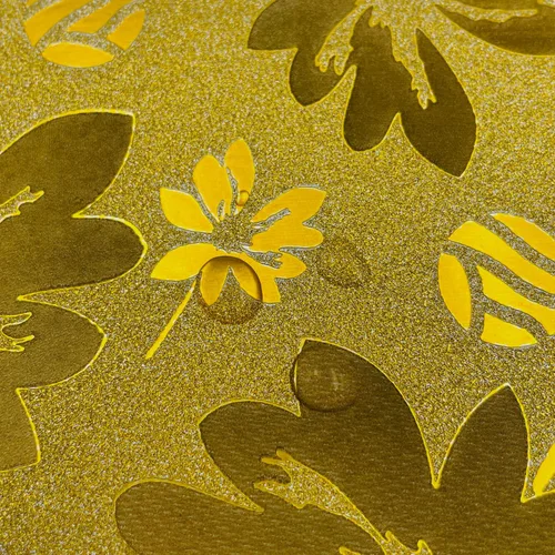 Vista 2 de Bling Papel pintado borde rollo autoadhesivo hogar pared decoración papel impermeable línea de rodapié azulejos de baño PVC hoja de oro