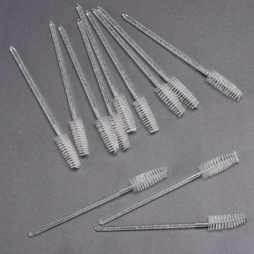 Vista 6 de 300 varitas de rímel desechables, cepillo de carrete de cristal para extensiones de pestañas, cepillos de cejas para pestañas, kit de maquillaje