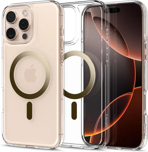 Vista 62 de Spigen Funda para iPhone 13 Mini, ultra híbrida MagFit [antiamarilleo] [compatible con Magsafe] - Transparente