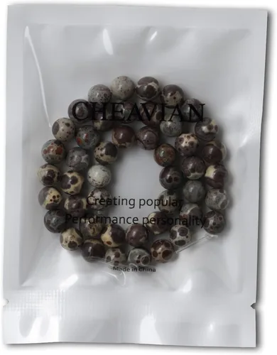 Vista 71 de Cuentas redondas sueltas de ágata estilo antiguo vena de dragón de 6mm, cuentas para diseño de joyas, 60 cuentas Ágata de vena de dragón