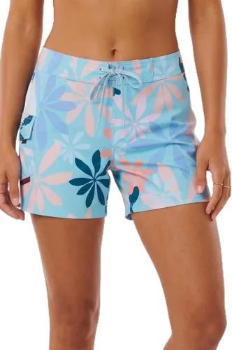 Vista 20 de Maui Rippers - Pantalones cortos de natación para mujer, elástico en 4 direcciones, 5 pulgadas Tapa Negra