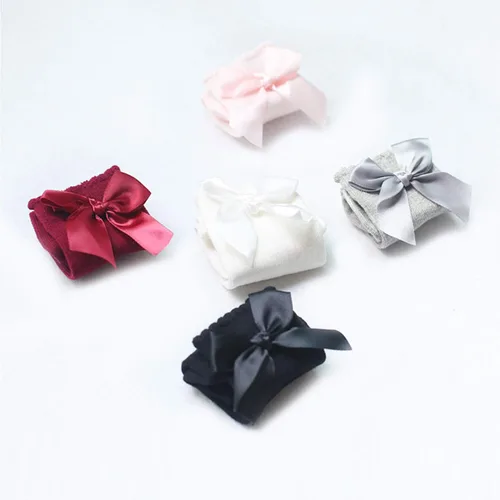 Vista 7 de DRESHOW BQUBO Baby Knee High Sock Toddler Girl Dress Socks Baby Knit Stocking Cotton Infant Girls Socks