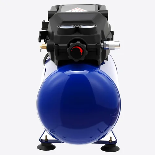 Vista 3 de Compresor de aire, tanque portátil sin aceite de 3 galones máximo 110 PSI e ideal para pintar, inflar y otras herramientas neumáticas.
