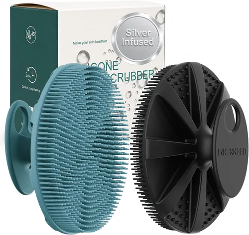Vista 31 de INNERNEED Cepillo de ducha de silicona suave de grado alimenticio, negro+