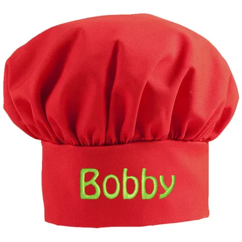Vista 9 de Sombrero de chef bordado personalizado 65/35 poliéster/algodón fabricado en los Estados Unidos, Negro