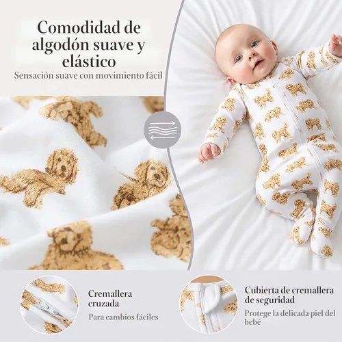 Vista 10 de Mud Pie Baby Mud Pie Dog Breed - Pijama unisex para bebé Golden Doodle