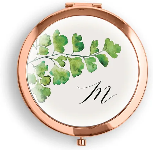 Vista 17 de WEDDINGSTAR Espejo compacto personalizado grabado personalizado, oro rosa - Fiesta en el jardín
