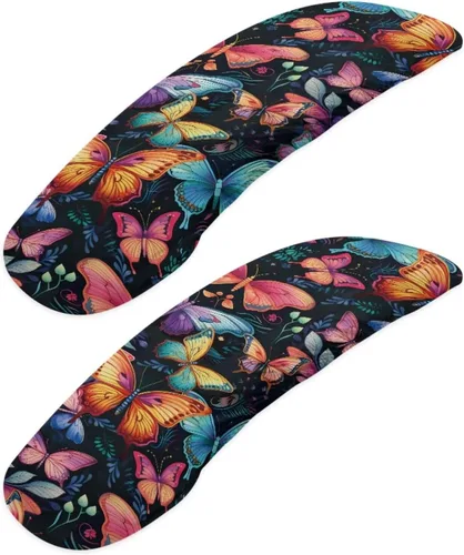 Vista 32 de Fundas para reposabrazos de silla de escritorio con estampado de estrellas de gato, 2 fundas elásticas para reposabrazos de silla de oficina, a