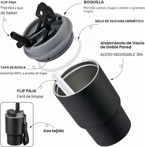 Vista 5 de Lonchera Bento para niños con termo de sopa de 17 onzas, botella de agua aislada y bolsa de almuerzo aislada, a prueba de fugas, contenedor