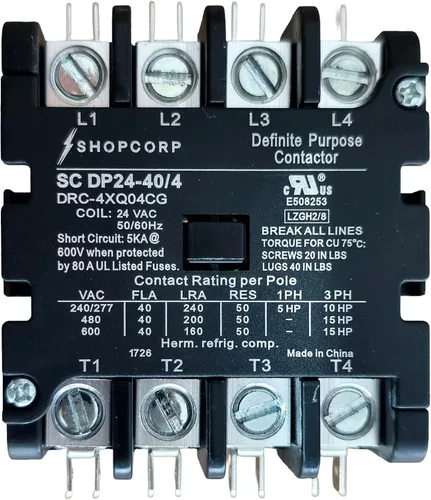 Vista 18 de Contactor magnético de propósito definido para carga de motor, HVAC, refrigeración y bomba de calor
