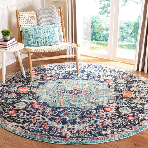 Vista 42 de SAFAVIEH Colección Madison MAD447B - Tapete bohemio con medallón antiguo y elegante, no desprende pelusa, para la sala, dormitorio, comedor