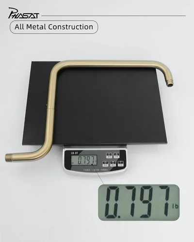Vista 5 de PHASAT Extensión de brazo de ducha de 16 pulgadas, brazo de ducha en forma de S con brida, brazo de ducha de acero inoxidable 304 de altura alta